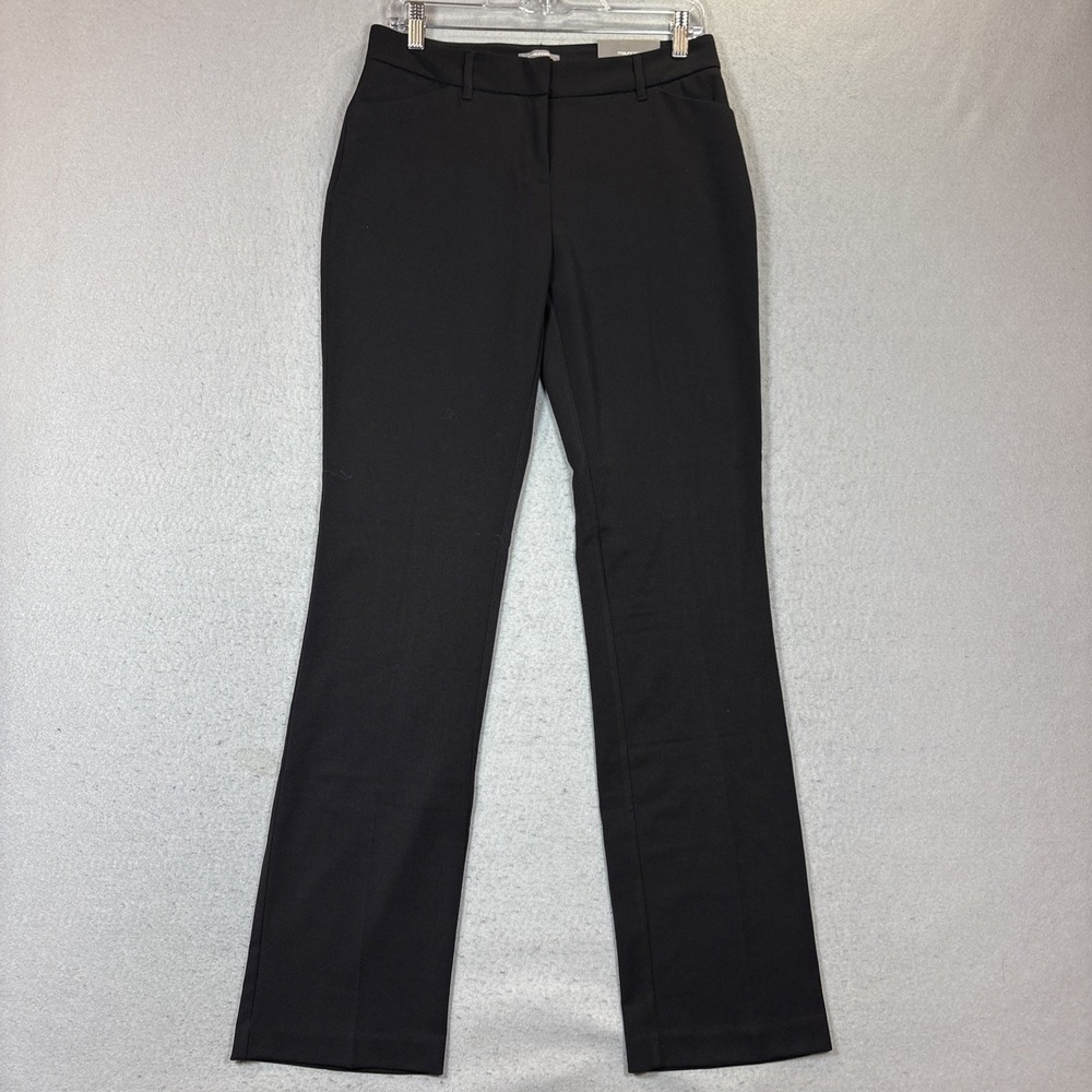 Maurices Women's Pants Smart Boot Cut Trouser Black Mid Rise 6 Long NWT